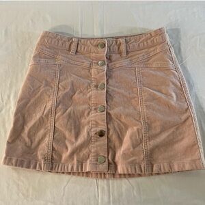 BUTTON DOWN CORDUROY SKIRT